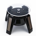 Miniatyrbilde 1 av 2: 360° Automatisk Roterende Solcelledrevet Displaystativ for Modeller og Figurer - Svart Dreieskivebase