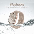 Miniatyrbillede 2 af 5: Flettet Stretchy Solo Loop kompatibel til Apple Watch Band 4pcs 5 38/40/41mm