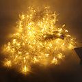 Miniatyrbillede 10 af 10: 138 LED Varmt Hvid Sne Stjerner Gardin Lysstreng med 8 Tilstande til Bryllup & Fødselsdagsfest Vindue Dekoration - EU Stik