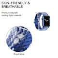 Miniatyrbilde 3 av 5: Justerbar iwatch-reim i nylon (42/44/45 mm, gradient blå) Style 4