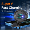 Miniatyrbilde 1 av 5: Flere USB-porter Socket Bil Dobbel hurtiglader