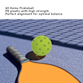 Miniatyrbillede 5 af 5: 12 STK 74mm 40 huller pickleballs PE plast høj elasticitet pickleball udendørs hulkugler Grøn