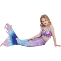 Miniatyrbillede 2 af 5: Piger Mermaid Tail Badedragt Kostume Prinsesse Bikini Badedragt Sæt E408 11-12 Years