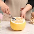 Miniatyrbilde 4 av 5: 【YD】Grapefruktskjeer, 4 stk. taggete grapefruktskje, rustfritt stål 18/8 fruktskje Kiwiskje med As Shown