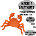 Miniatyrbild 4 av 5: Plush crab pillow 11.8"