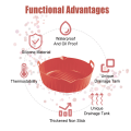 Miniatyrbild 3 av 8: 2-delad airfryer silikonkorg red