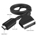 Miniatyrbillede 3 af 5: Ny stil HDMI til SCART kabel 1 meter langt direkte forbindelse co