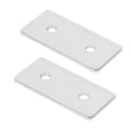 Miniatyrbilde 5 av 10: 20-pakks Flat Mending Plates i Karbonstål - Reparasjonskoblinger for Aluminiumprofiler 2860