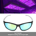 Miniatyrbilde 10 av 10: Profesjonelle LED-vekstlysbriller UV-polariserende for drivhustelt hydroponics plantelys øyesikkerhet