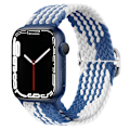 Pikkukuva 1 / 5: Säädettävä kudottu iwatch-ranneke (42/44/45mm, Z-kuvio sini-valkoinen) Style 3