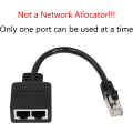 Pikkukuva 4 / 5: Verkkosovitin RJ45 1-2, RJ45 Kaksoissovitin miehille ja naisille, 22 cm