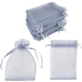 Pikkukuva 5 / 6: Pienet lahjakassit kiristysnyörillä Organza Grey 25 kpl 7x9 cm