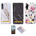 Miniatyrbillede 1 af 7: Huawei P20 Pro - Beskyttelse af blomster / marmor Svart