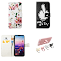 Miniatyrbillede 1 af 3: Huawei P20 Pro - PU Læderpung Etui Svart