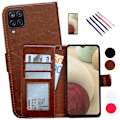 Miniatyrbillede 4 af 11: Samsung Galaxy A12 / A12 5G - PU Læder Pung Etui Brun