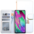 Pikkukuva 6 / 10: Samsung Galaxy A40 - PU nahkainen lompakkokotelo Vit