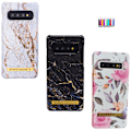 Miniatyrbild 1 av 8: Samsung Galaxy S10 - Skal / Skydd / Blommor / Marmor Svart