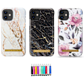 Miniatyrbillede 1 af 4: iPhone 11 - Beskyttelse af blomster / marmor Svart