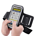 Miniatyrbillede 4 af 4: Samsung Galaxy S22 Plus 5G - PU Læder Sport Armbånd Etui Blå