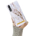 Miniatyrbillede 3 af 7: Huawei P20 Pro - Etui Beskyttelse Blomster / Marmor Svart