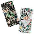 Miniatyrbillede 1 af 4: iPhone 12 Pro Max - Geometrisk Blomster Etui Svart