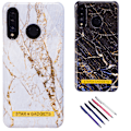 Miniatyrbillede 1 af 5: Huawei P30 Lite - Marmorbeskyttelse Vit