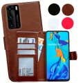 Miniatyrbillede 1 af 6: Huawei P40 - PU Læderpung Etui Brun
