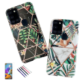 Miniatyrbillede 1 af 6: Samsung Galaxy A21s - Geometrisk Blomster Etui Svart