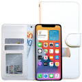 Pikkukuva 5 / 10: iPhone 12 Mini - PU Nahkainen Lompakkokotelo Vit