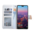 Miniatyrbillede 6 af 10: Huawei P20 Pro - PU Læder Pung Etui + Skærmbeskyttelse Vit