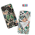 Miniatyrbillede 1 af 4: iPhone 12 Pro Max - Geometrisk Blomster Etui Svart