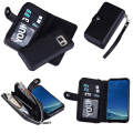 Miniatyrbillede 2 af 5: Samsung Galaxy S8 - PU Læder Pung Etui Svart