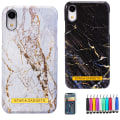Miniatyrbillede 1 af 8: iPhone Xr - Marmorbeskyttelse Svart