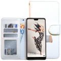 Pikkukuva 3 / 10: Huawei P20 Pro - PU Nahkainen Lompakkokotelo + Rengas Vit
