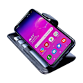Miniatyrbillede 8 af 9: Samsung Galaxy S10 - PU Læder Pung Etui Svart