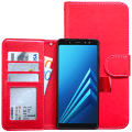 Pikkukuva 7 / 10: Samsung Galaxy A8 2018 - Nahkakotelo/Lompakko Rosa