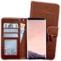 Miniatyrbillede 3 af 10: Glat læder etui til Samsung Galaxy S9 - Luksus i læder! Vit