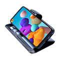 Miniatyrbillede 9 af 10: Samsung Galaxy A21s - PU Læder Pung Etui Svart