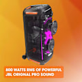 Miniatyrbillede 10 af 10: JBL PartyBox 710 - Kraftfuld Part højttaler med lys og dyb bas