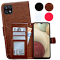 Miniatyrbillede 1 af 10: Samsung Galaxy A22 5G - PU Læder Pung Etui Brun