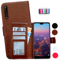 Miniatyrbillede 1 af 7: Huawei P20 Pro - PU Læderpung Etui + Touch Brun