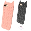 Pikkukuva 1 / 7: iPhone 7/8/SE (2020 & 2022)/SE (2020) - Suojaava Pop It F -kuori Svart