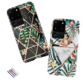 Miniatyrbillede 1 af 7: Samsung Galaxy S20 Ultra - Geometrisk Blomster Etui Vit