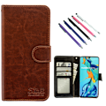 Miniatyrbillede 1 af 3: Huawei P30 Pro - PU Læder Pung Etui Brun