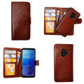 Miniatyrbillede 2 af 5: Glat læder etui til Galaxy S9 - Læder & Magnetisk Svart
