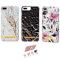 Miniatyrbillede 1 af 4: iPhone 7 Plus / 8 Plus - Beskyttelse af blomster / marmor Rosa