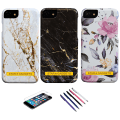 Miniatyrbillede 1 af 5: iPhone 7/8/SE (2020 & 2022) - Beskyttelse af etui Blomster / Marmor Rosa