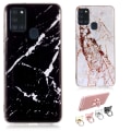Miniatyrbillede 1 af 3: Samsung Galaxy A21s - Marmorbeskyttelse Svart