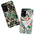 Miniatyrbillede 1 af 6: Samsung Galaxy A41 - Geometrisk Blomster Etui Svart