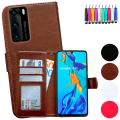 Pikkukuva 1 / 6: Huawei P40 - PU nahkainen lompakkokotelo Brun